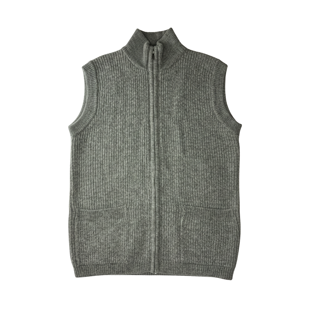 Weste mit Stehkragen aus Wolle