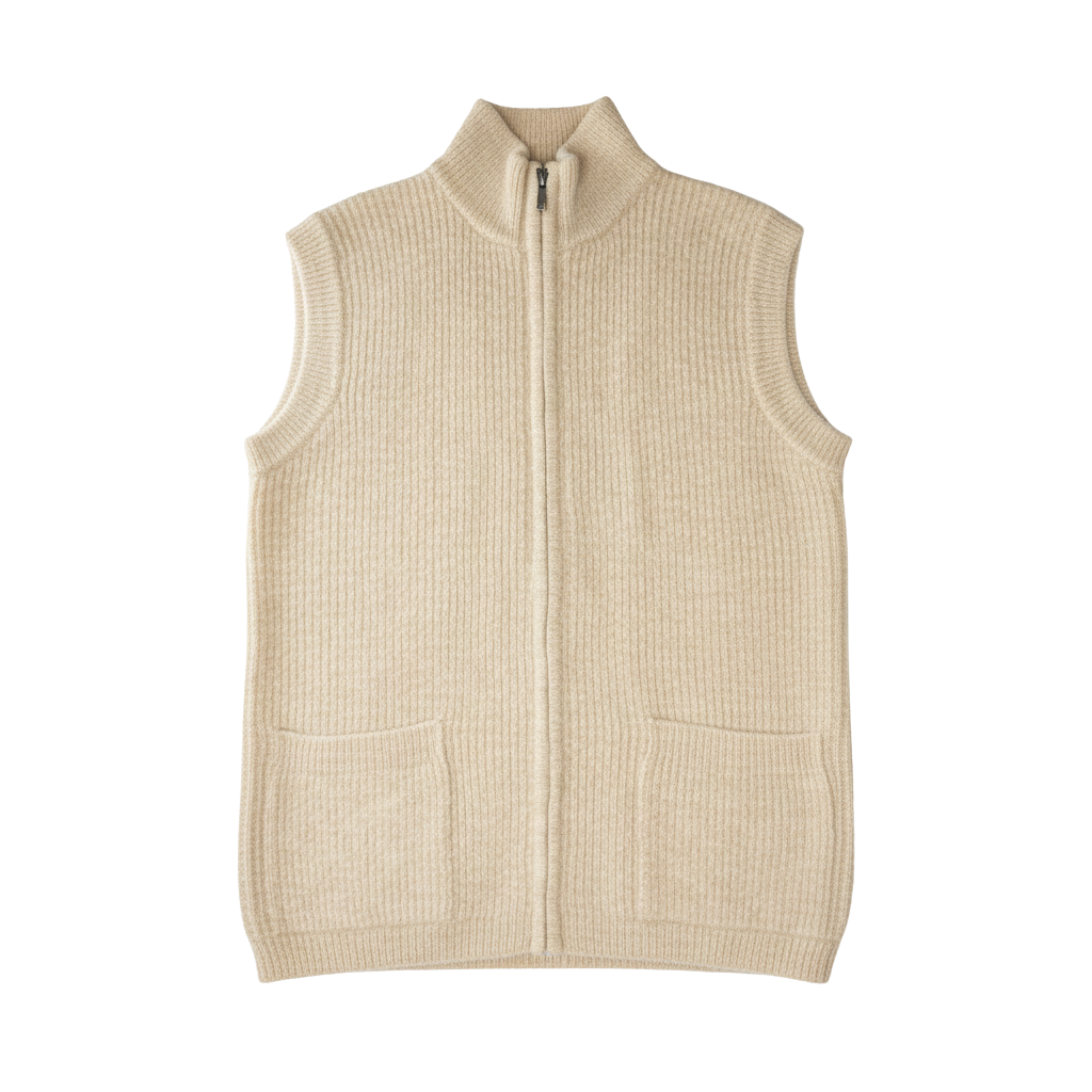 Weste mit Stehkragen aus Wolle