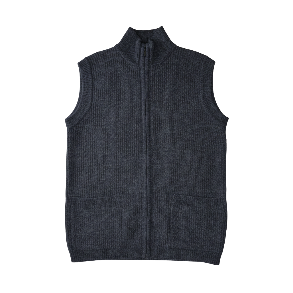 Weste mit Stehkragen aus Wolle