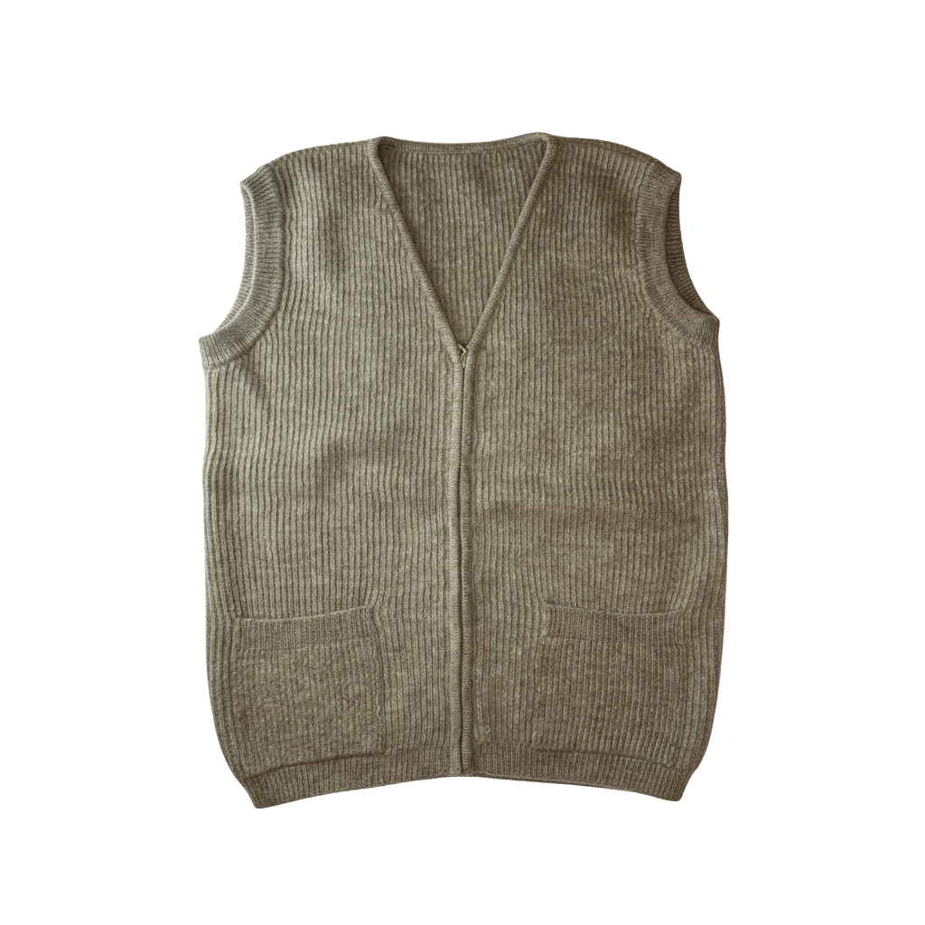 Weste mit V-Ausschnitt aus Wolle